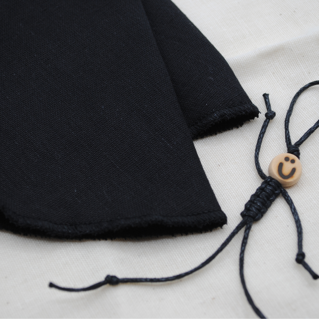 Muslin Cleansing Cloth | Reusable Face Wipes | Black