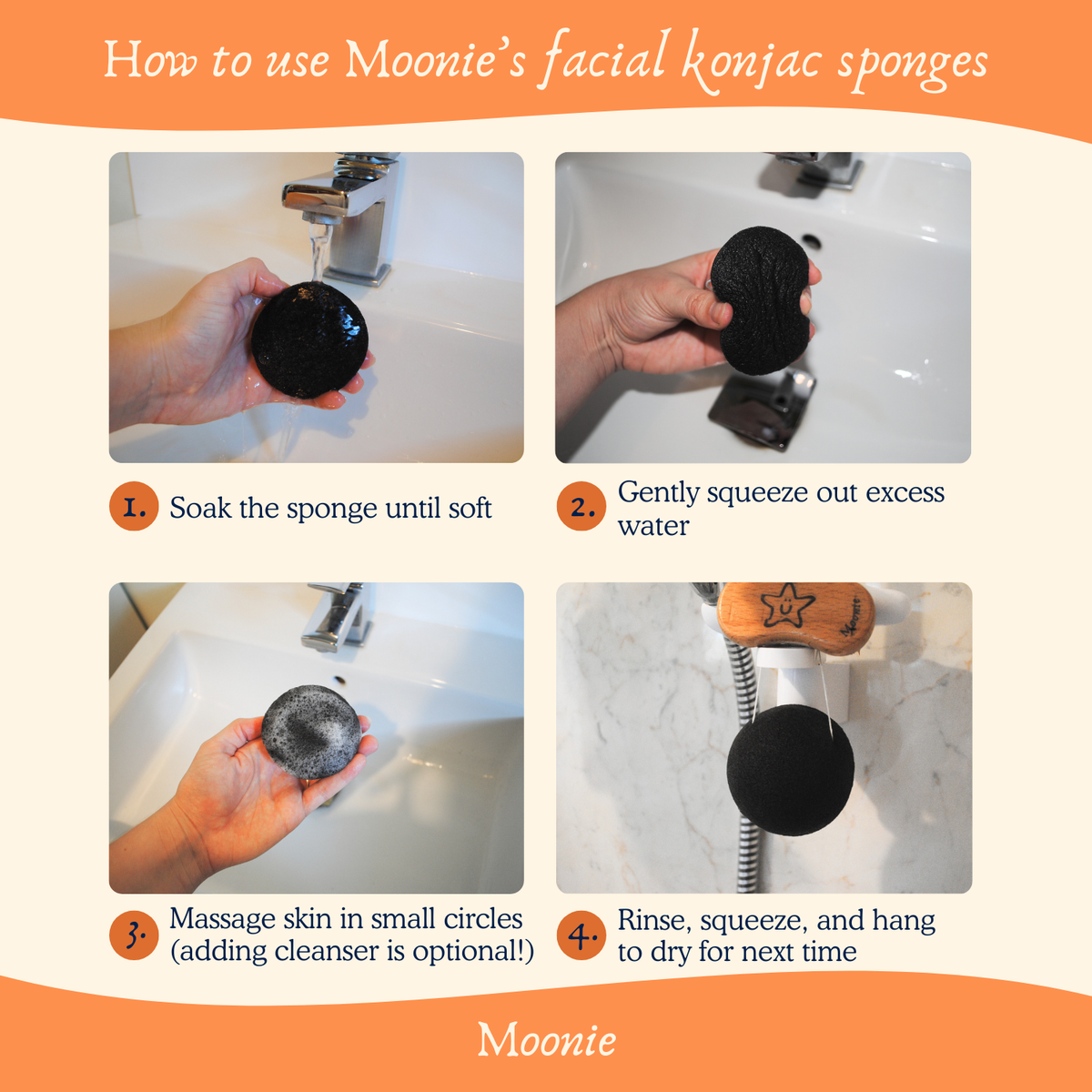 Charcoal Facial Konjac Sponge