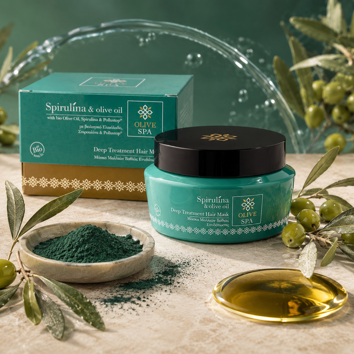 Olive Spa Deep Treatment Hair Mask with Spirulina 250ml