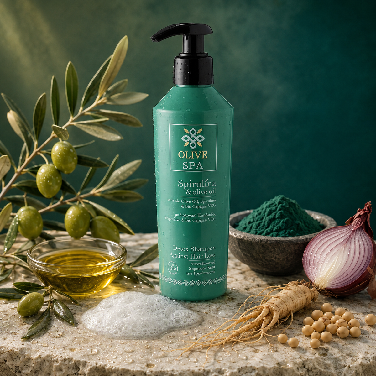 Olive Spa Detox Anti-Hair Loss Shampoo With Spirulina 250ml