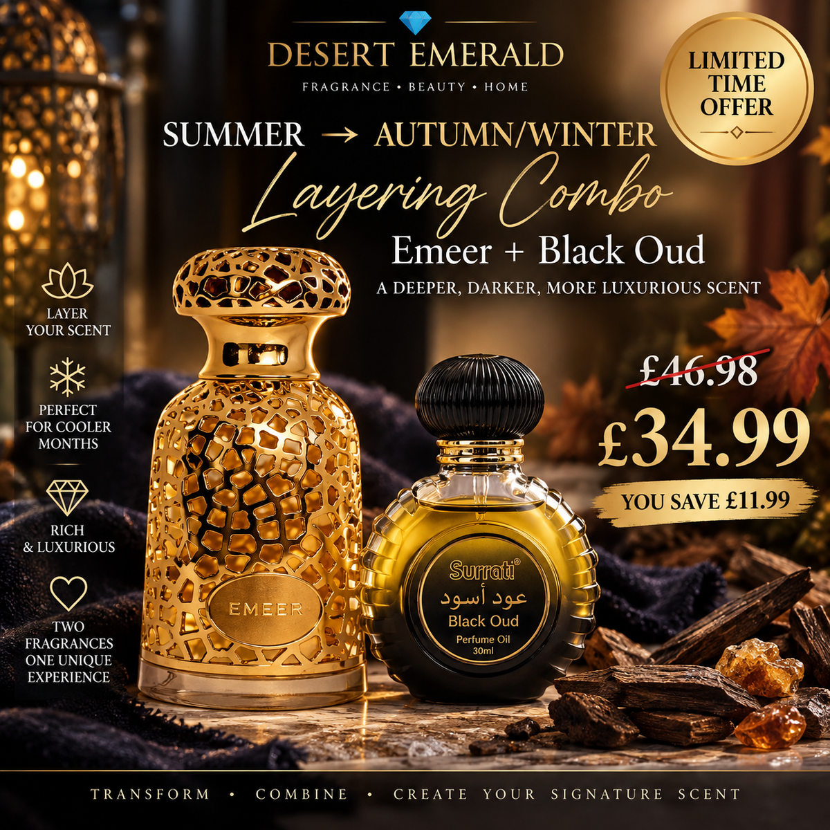 Emeer + Black Oud Layering Combo – Limited Time Offer