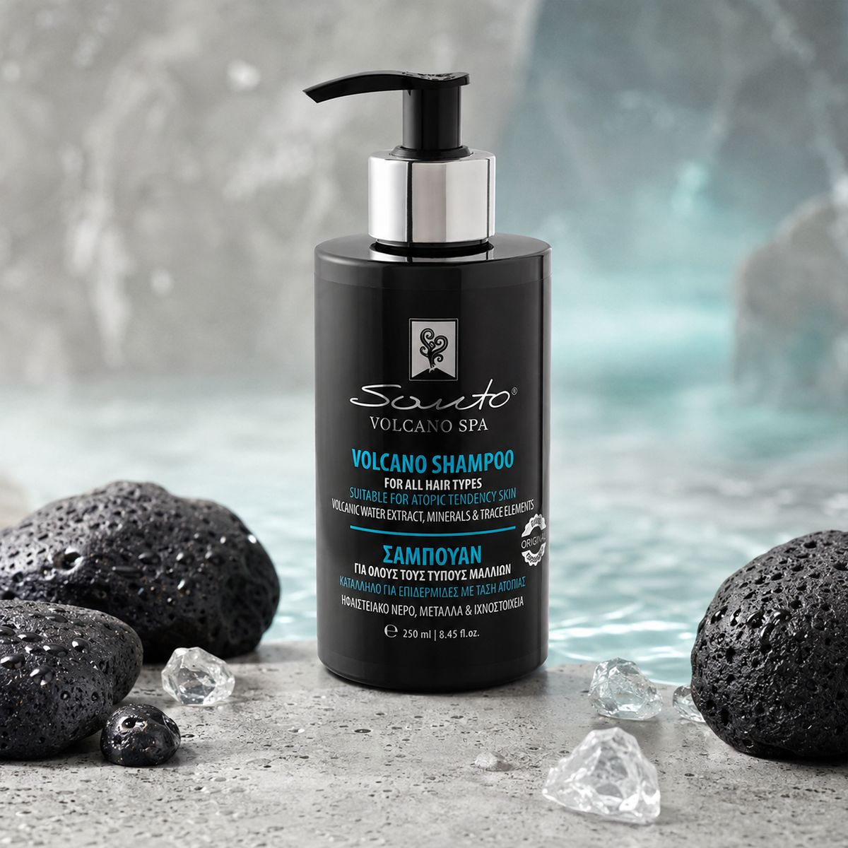 Santo Volcano Spa Shampoo for All Hair Types 250ml