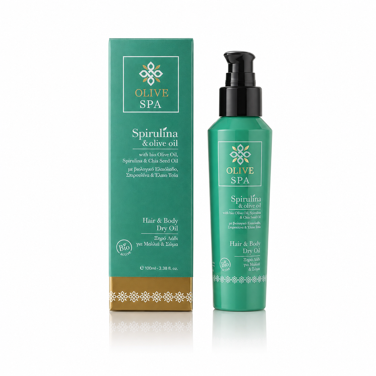 Olive Spa Dry Oil for Hair & Body with Spirulina 100ml
