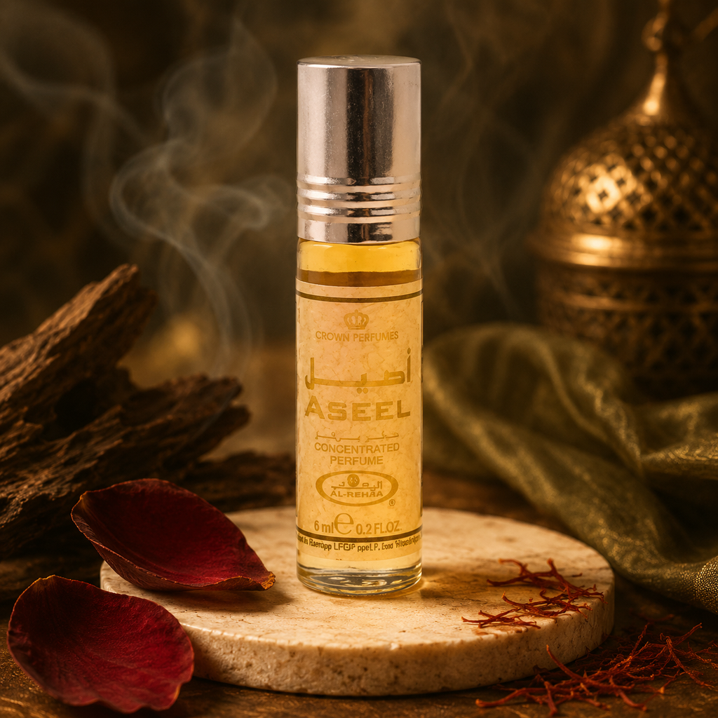 Al- Rehab Aseel Concentrated perfume oil 6ml roll-on bottle -For Men