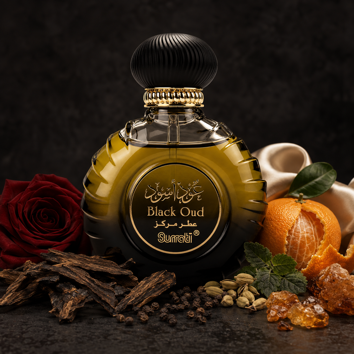 Surrati Black Oud Body & Hair Concentrated Perfume Oil 30ml - Unisex