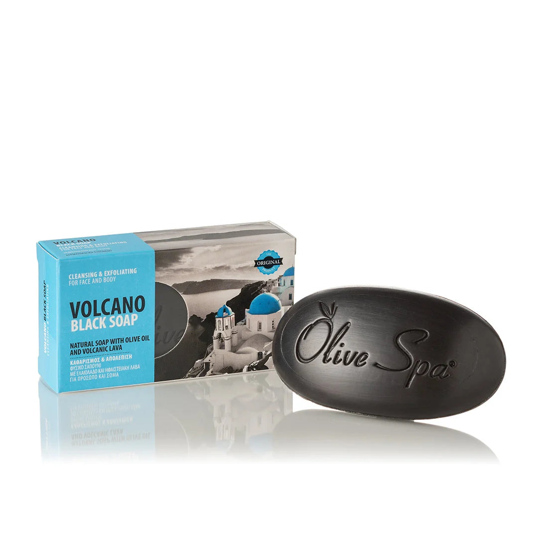 Santo Volcano  Black Soap with Olive Oil & Volcanic Lava 90g