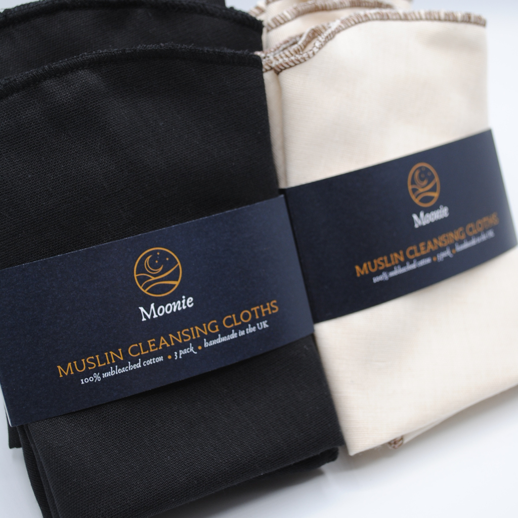 Muslin Cleansing Cloth | Reusable Face Wipes | Black