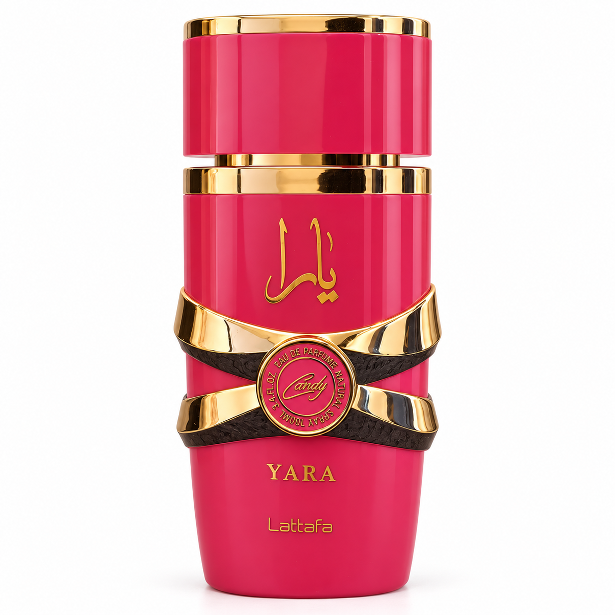 Lattafa Yara Candy Eau de Parfum 100ml pink bottle and box for women